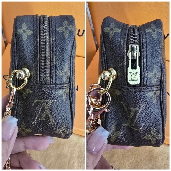 VINTAGE Louis Vuitton Monogram Trousse 18 Cosmetic Pouch Women's Crossbody Bag🤎 - Picture 7 of 17